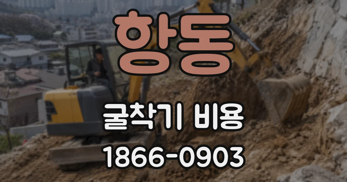 항동 굴착기 비용
