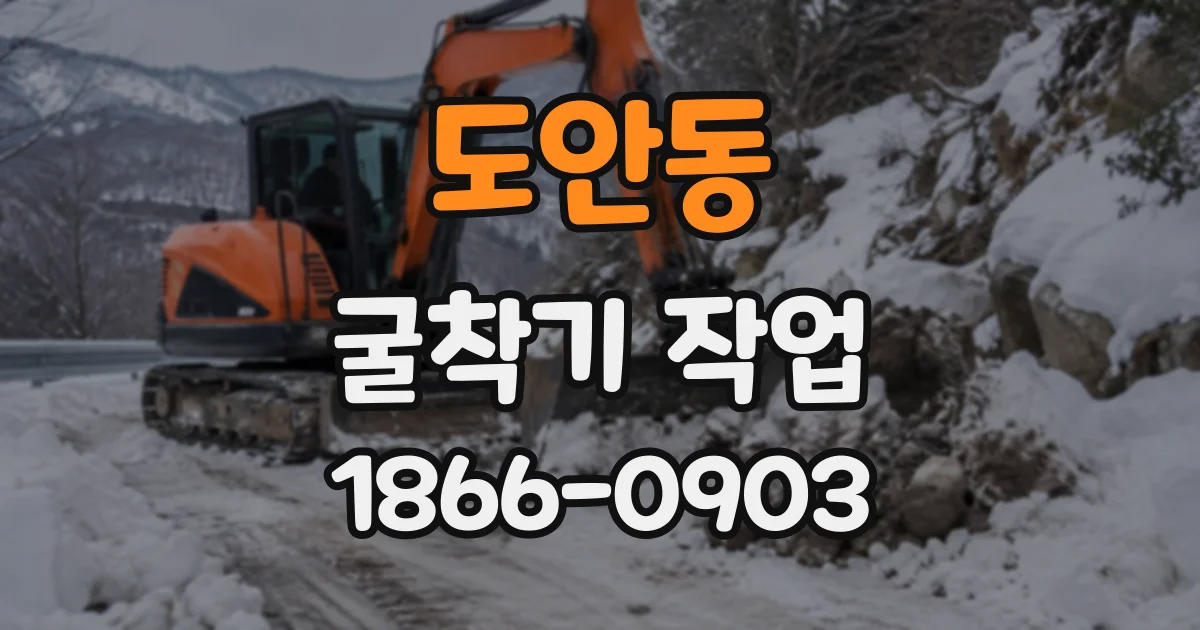 도안동 굴착기작업