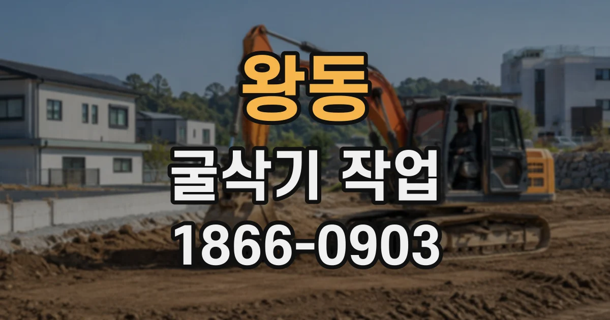 왕동 굴삭기작업