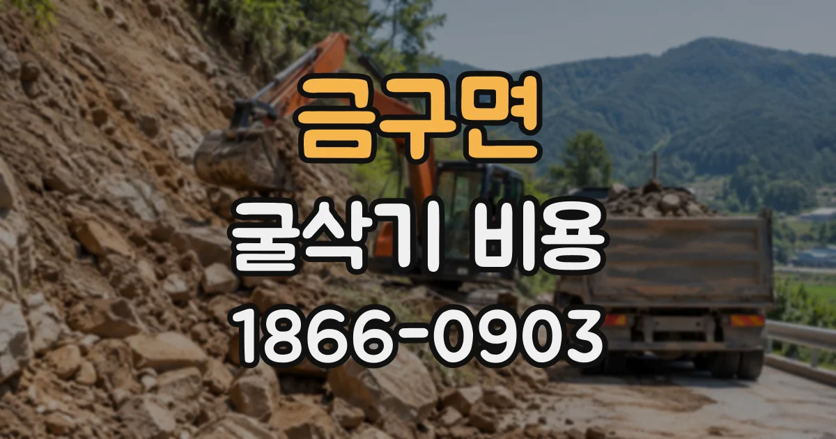 금구면 굴삭기비용