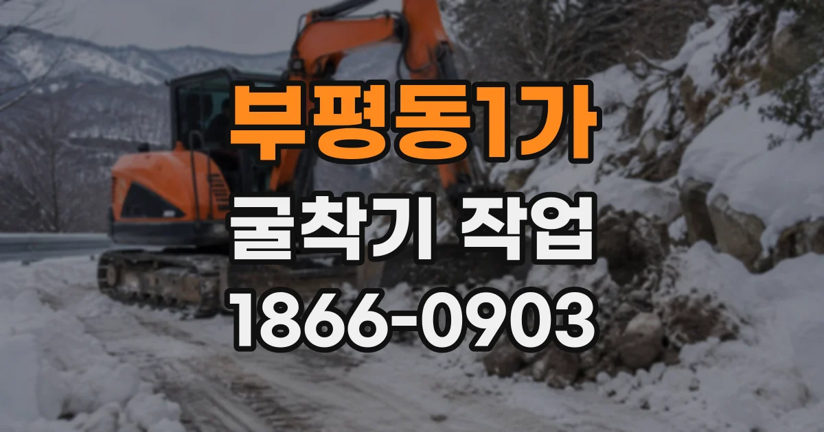 부평동1가 굴착기작업