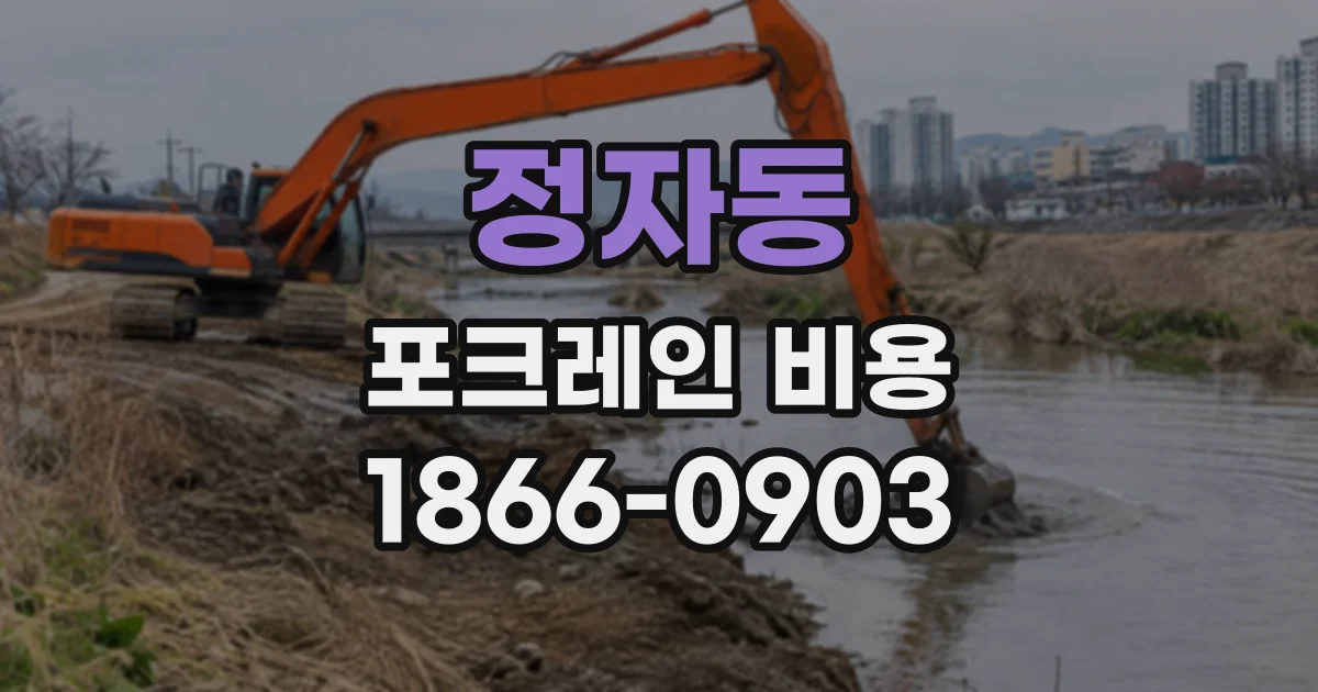 정자동 포크레인비용
