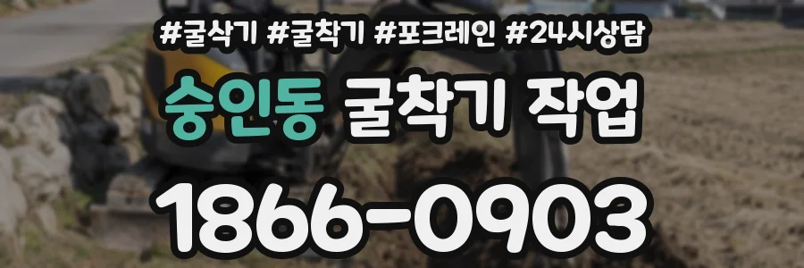 숭인동 굴착기 작업