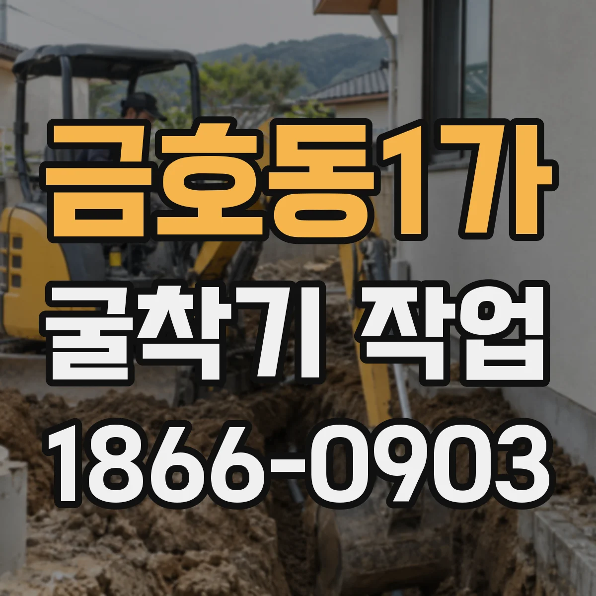 금호동1가 굴착기 작업