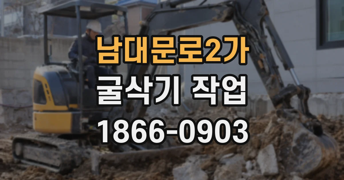 남대문로2가 굴삭기 작업