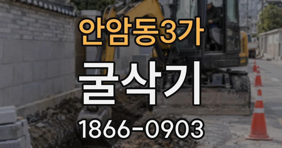 안암동3가 굴삭기