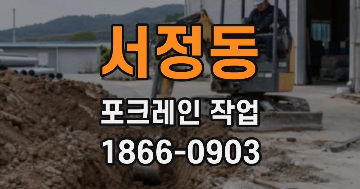 서정동 포크레인 작업