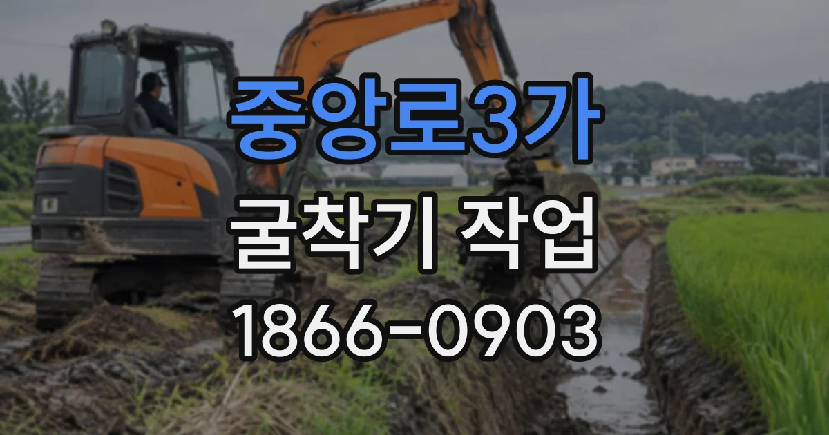 중앙로3가 굴착기작업