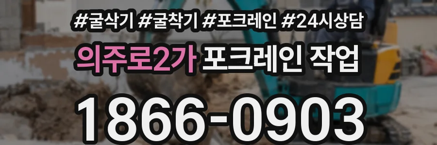 의주로2가 포크레인 작업