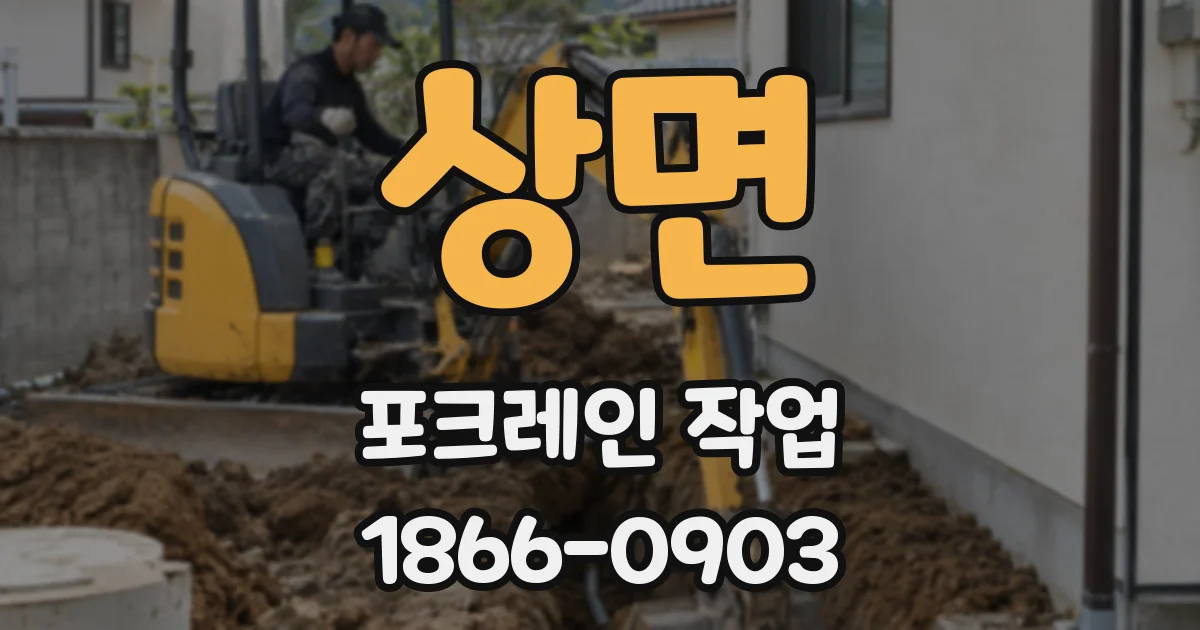 상면 포크레인 작업