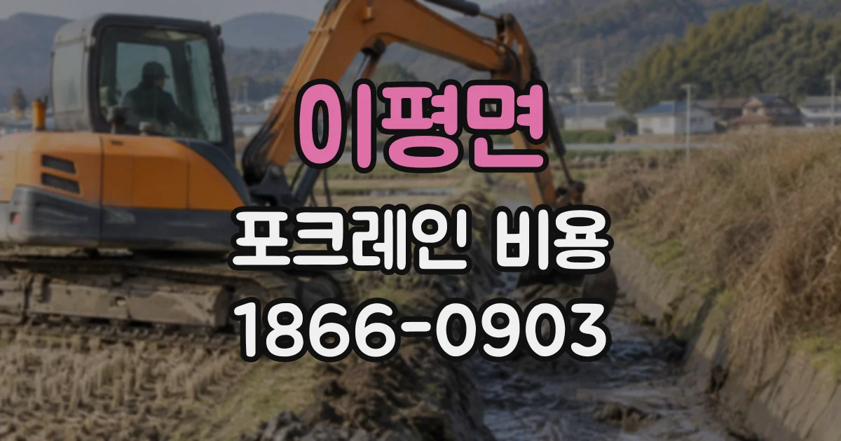 이평면 포크레인비용