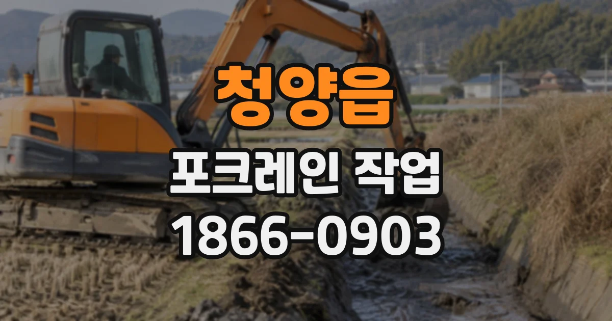 청양읍 포크레인작업