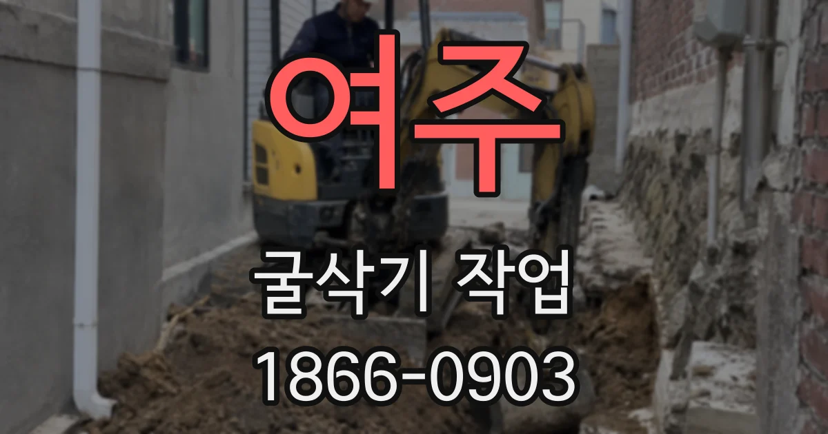 여주 굴삭기 작업