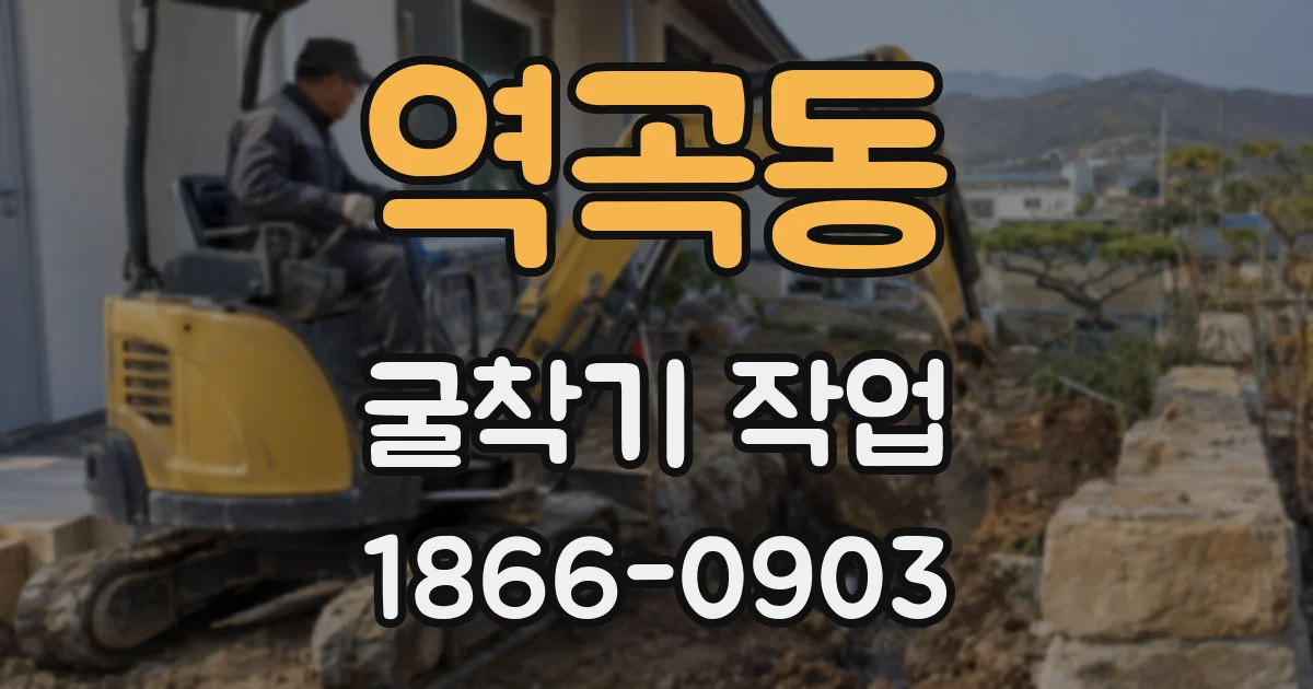 역곡동 굴착기 작업