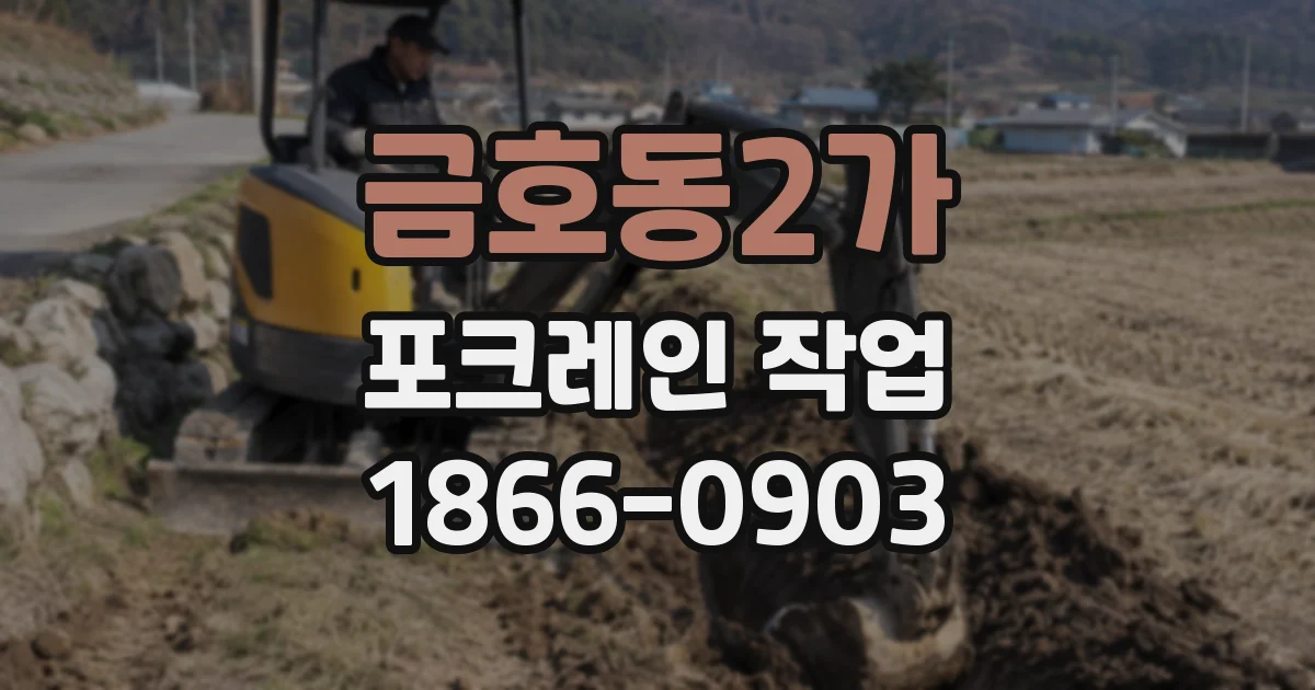 금호동2가 포크레인 작업