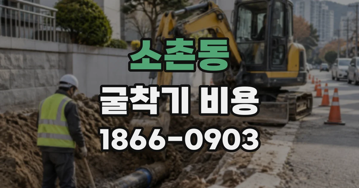 소촌동 굴착기비용