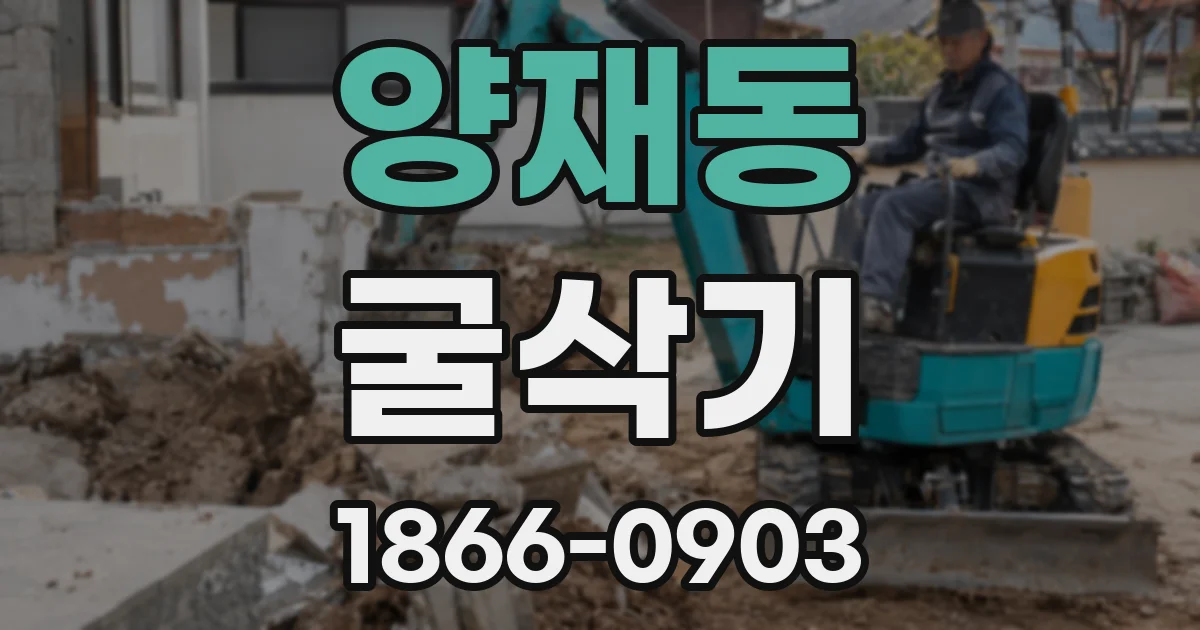양재동 굴삭기