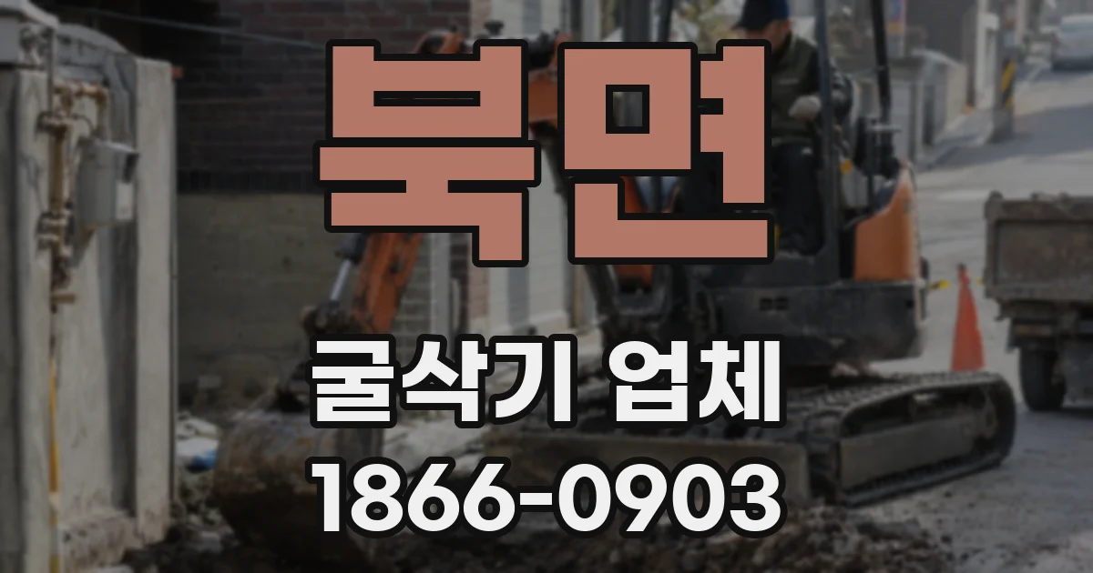 북면 굴삭기 업체