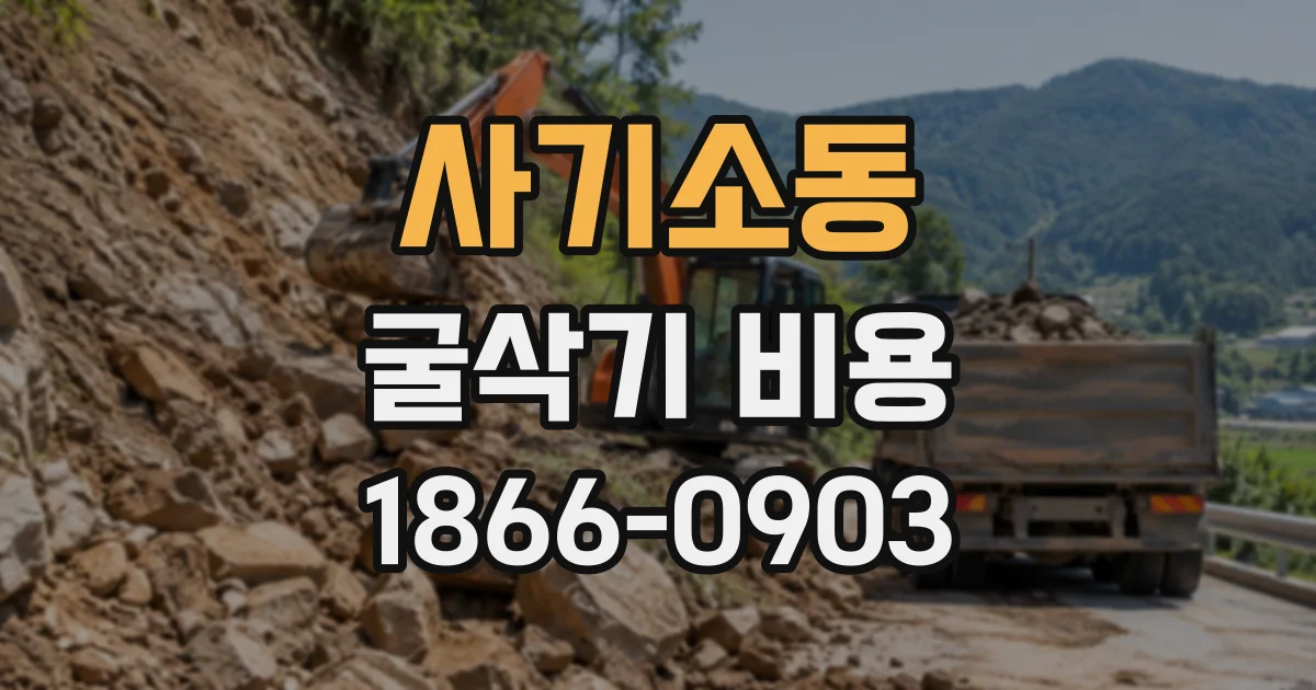 사기소동 굴삭기비용