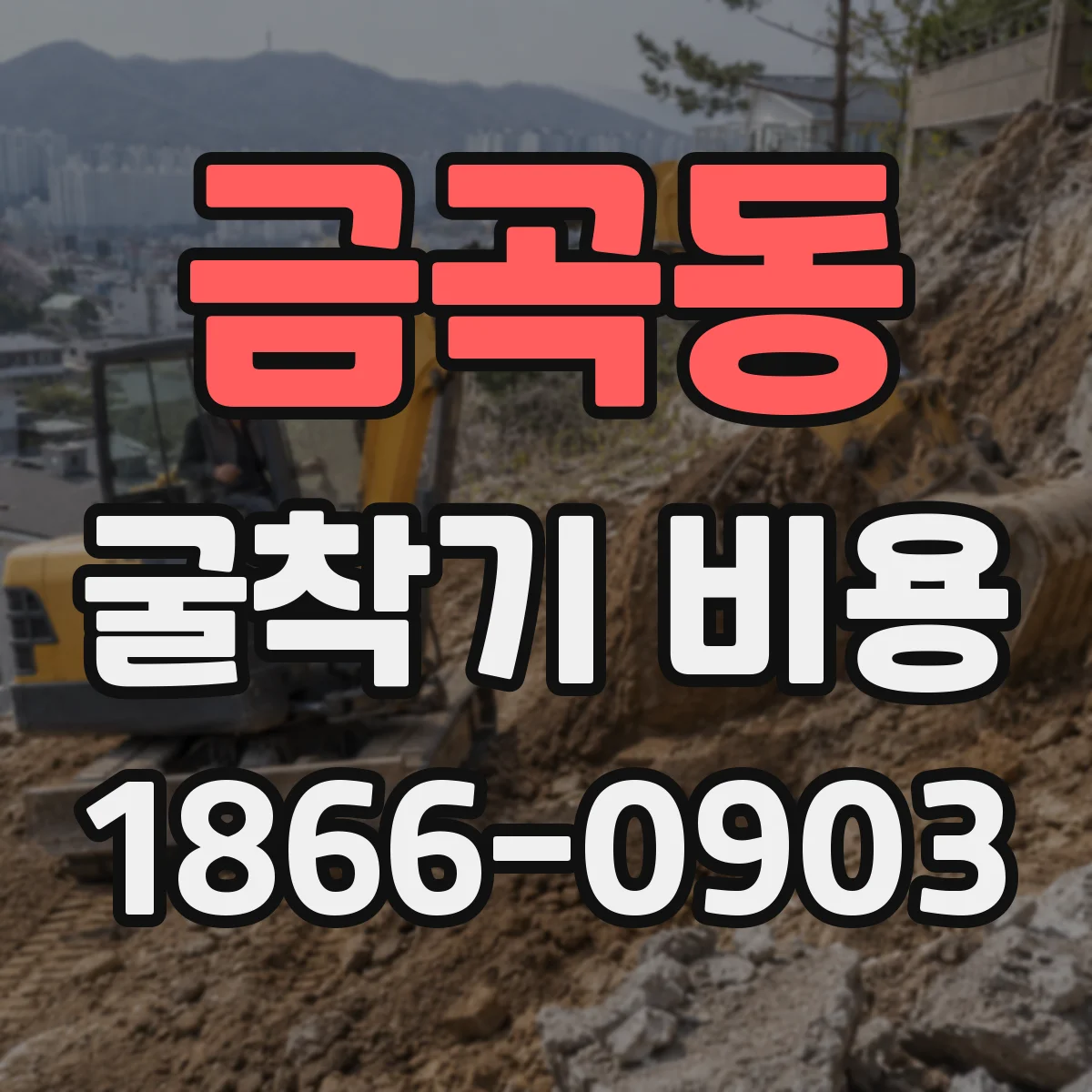 금곡동 굴착기 비용