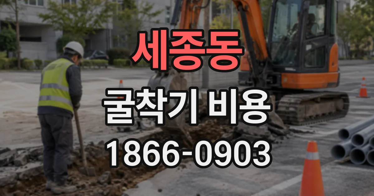 세종동 굴착기비용