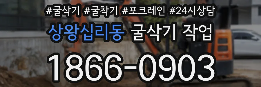 상왕십리동 굴삭기 작업