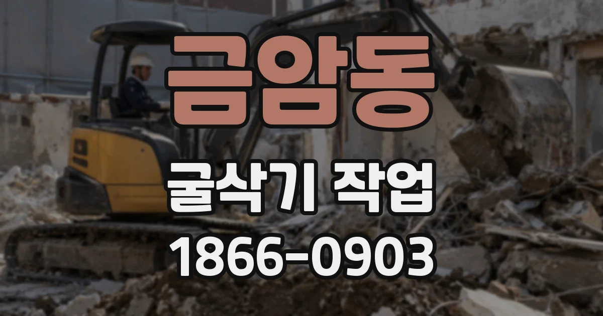 금암동 굴삭기 작업