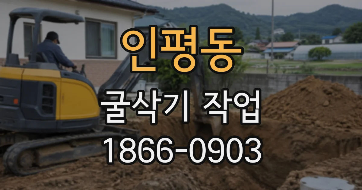 인평동 굴삭기작업