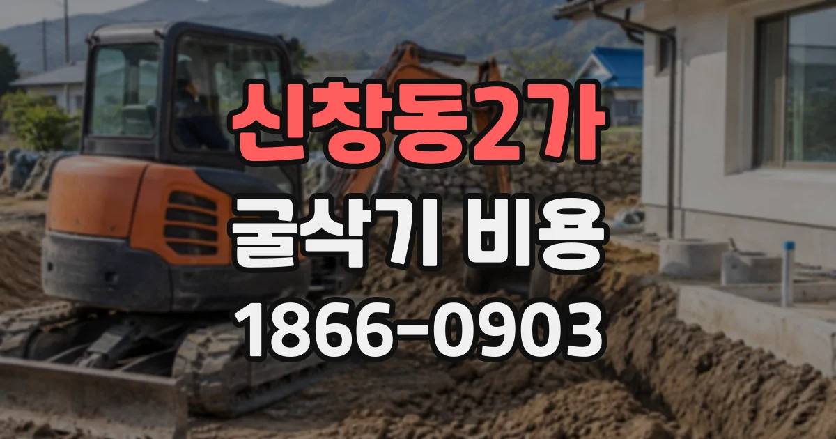 신창동2가 굴삭기비용
