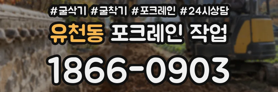 유천동 포크레인 작업