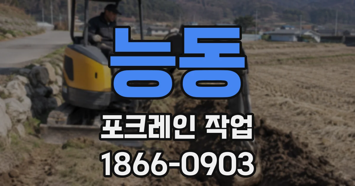 능동 포크레인 작업