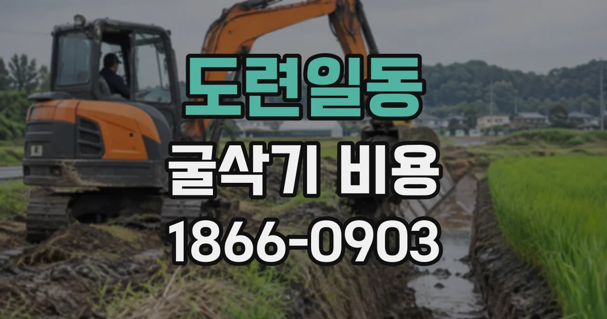 도련일동 굴삭기비용