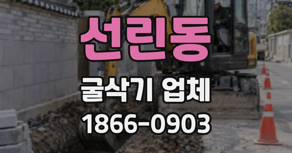 선린동 굴삭기 업체