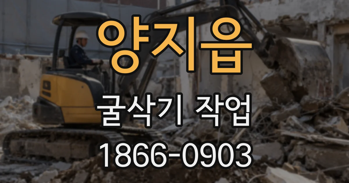 양지읍 굴삭기 작업