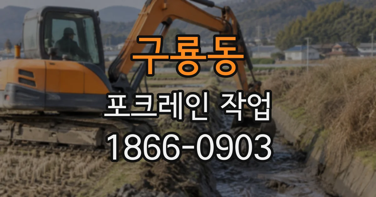 구룡동 포크레인작업