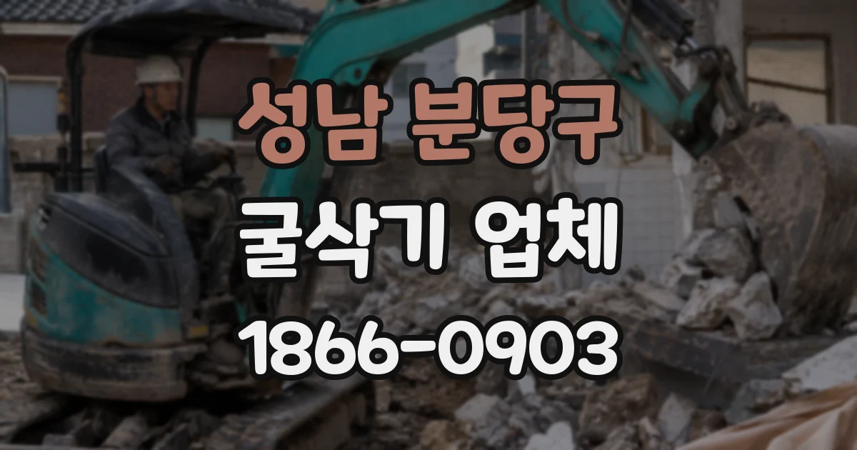 성남 분당구 굴삭기 업체