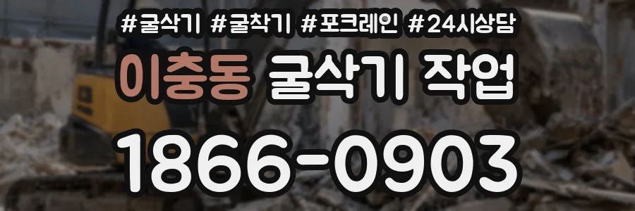 이충동 굴삭기 작업
