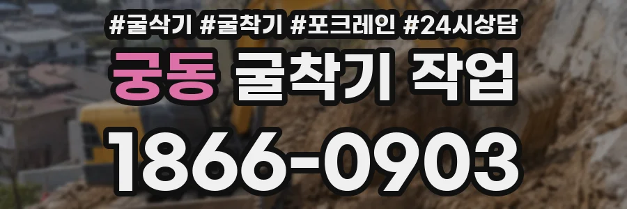 궁동 굴착기 작업