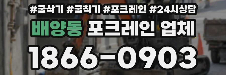 배양동 포크레인 업체