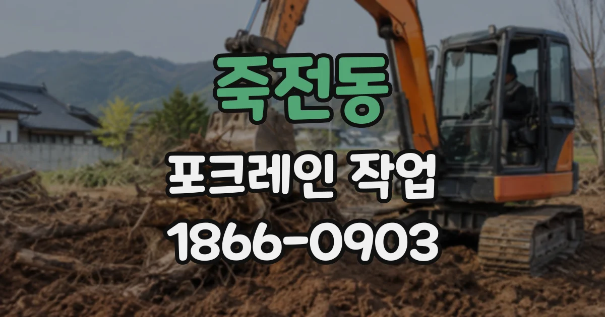 죽전동 포크레인작업