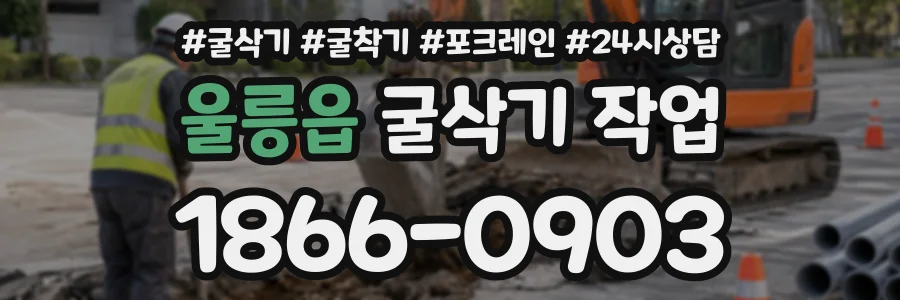 울릉읍 굴삭기작업 상담 전화 1866-0903
