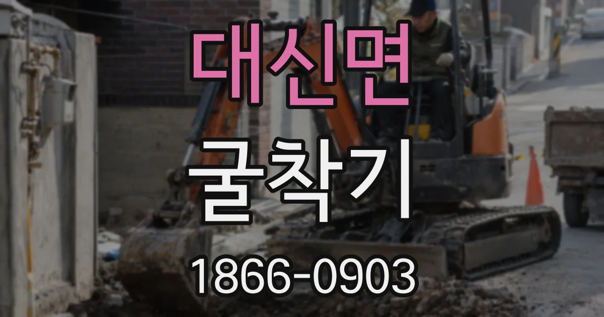 대신면 굴착기