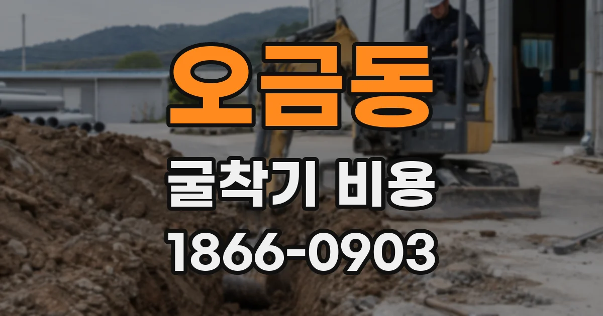 오금동 굴착기 비용