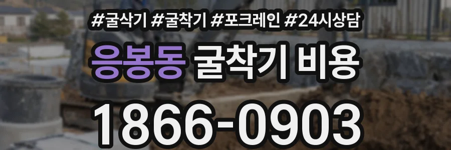 응봉동 굴착기 비용