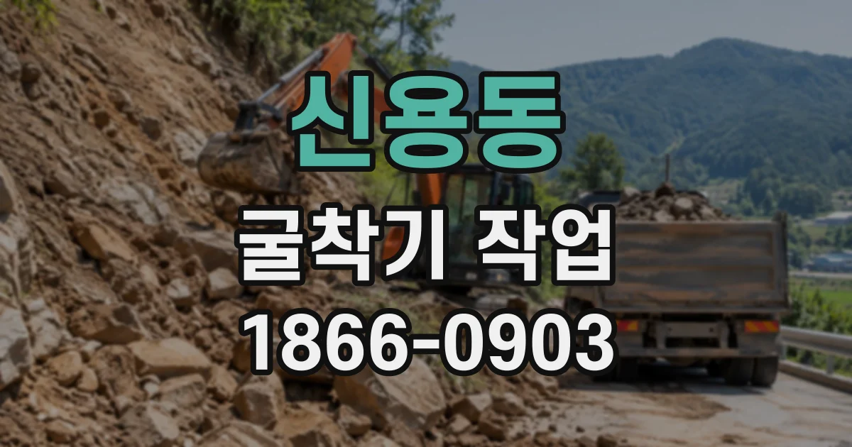 신용동 굴착기작업