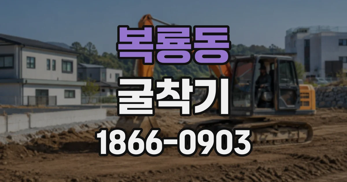 복룡동 굴착기