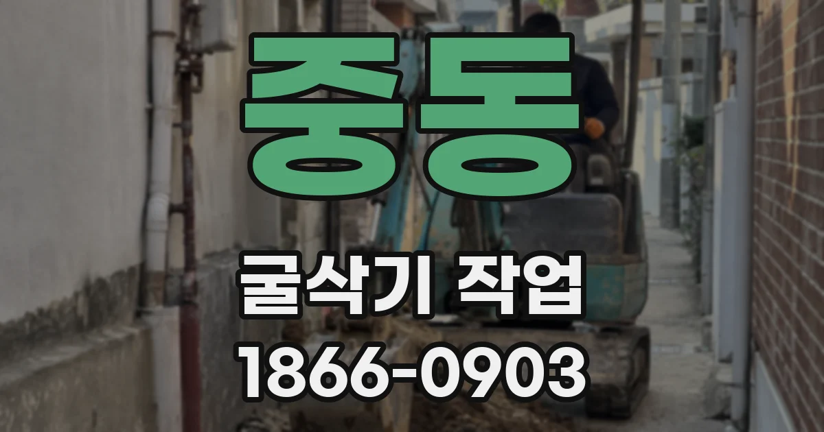 중동 굴삭기 작업