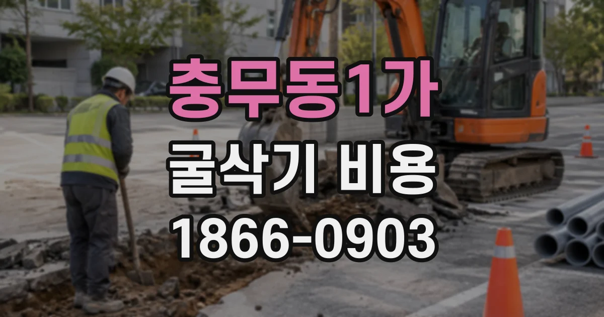 충무동1가 굴삭기비용