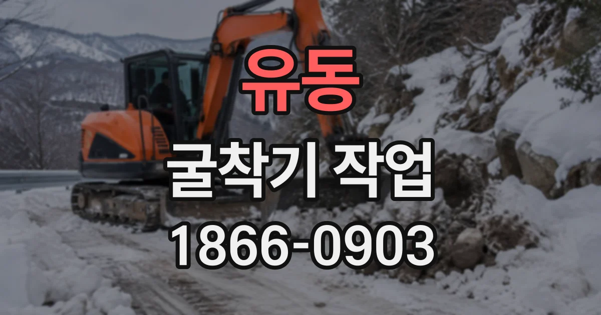 유동 굴착기작업