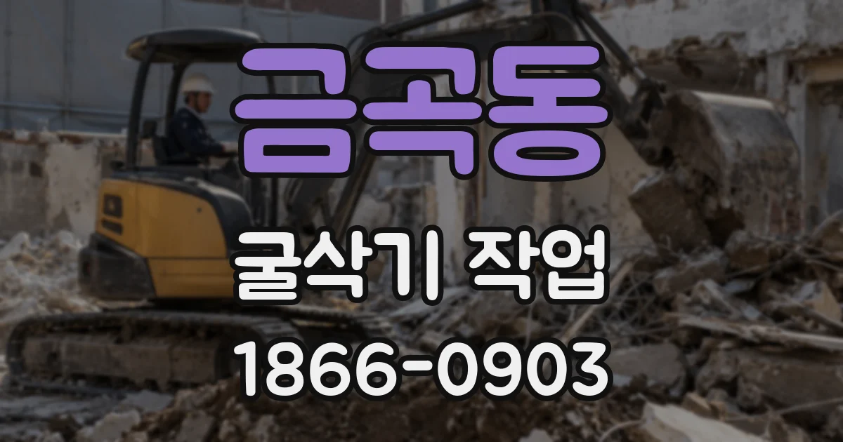 금곡동 굴삭기 작업